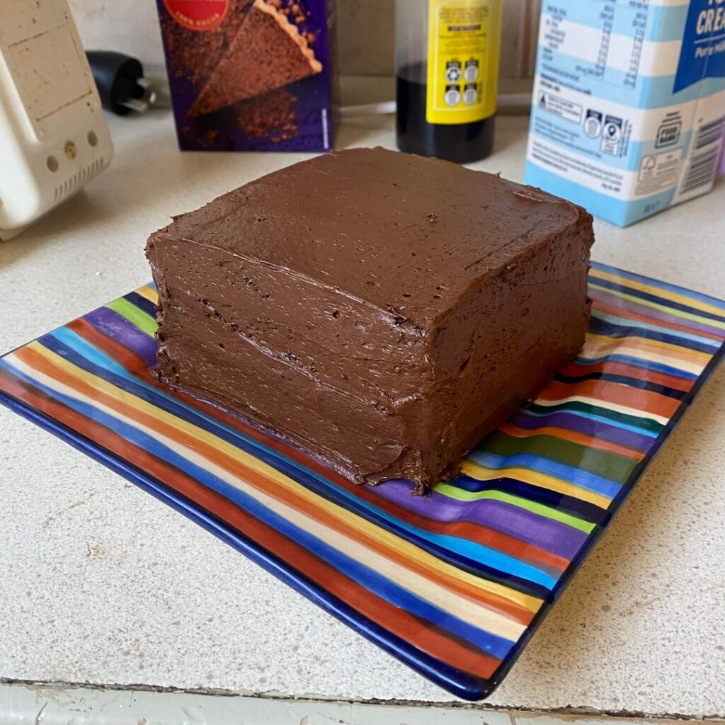 first cake! very lopsided and messy, but adorable first cake! very lopsided and messy, but adorable