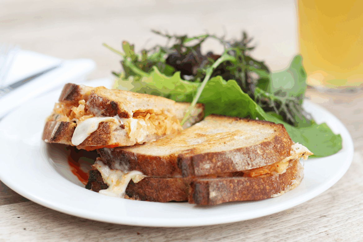 The ultimate kimchi and taleggio cheese toastie recipe for cosy autumn lunches