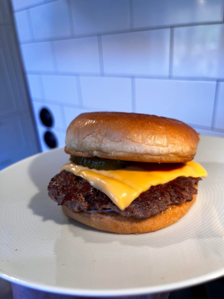 Made a quick cheeseburger for lunch