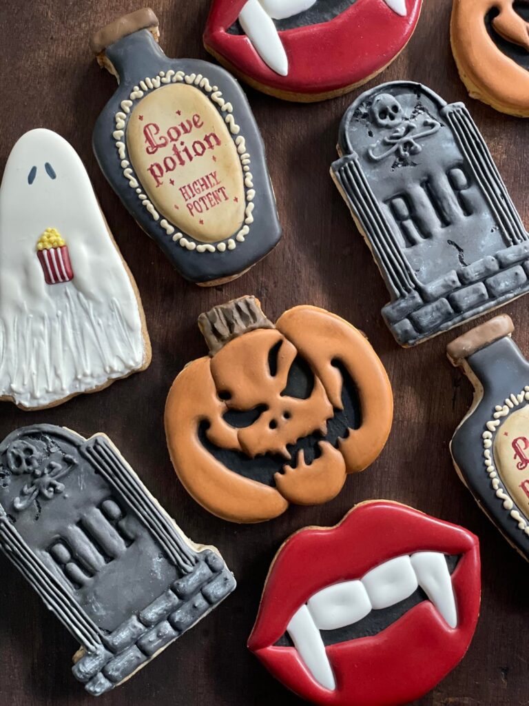 Halloween cookies I made for my friend’s scary movie night!