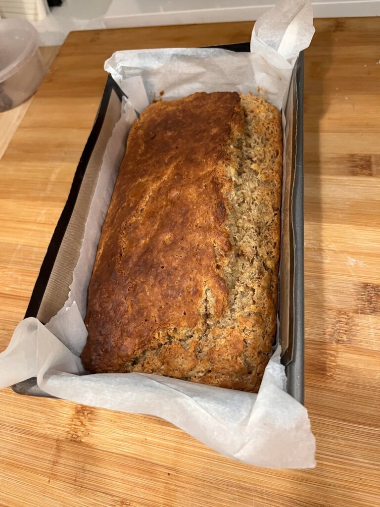 Banana bread with starter discard