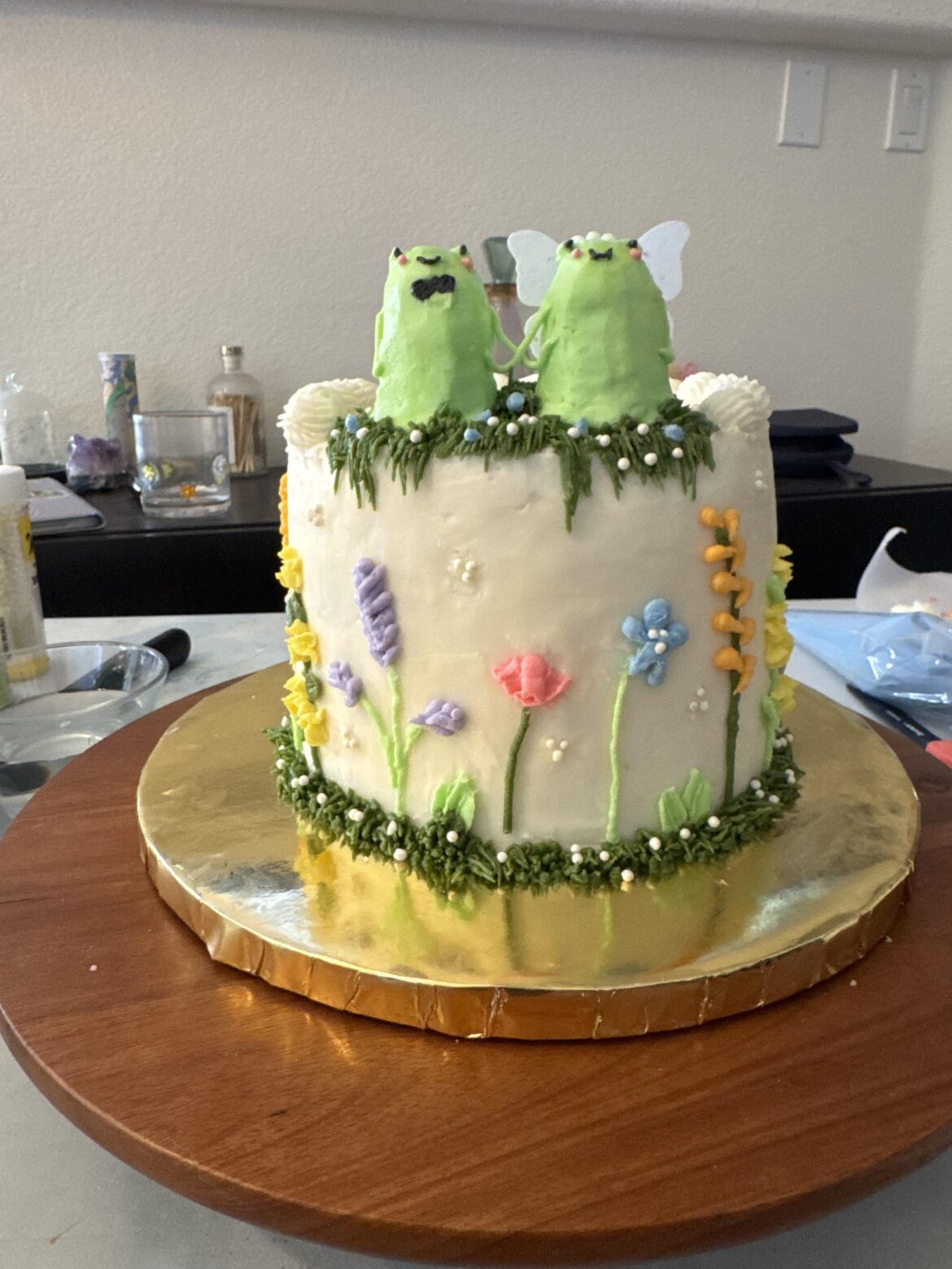 I made my friends bride/groom cake for their wedding