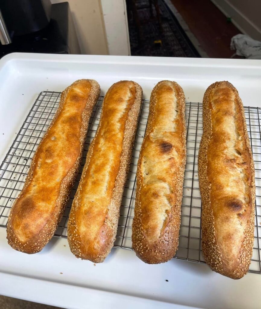 Hoagie rolls baked in a 30 year old rundown gas oven vs. brand new electric oven