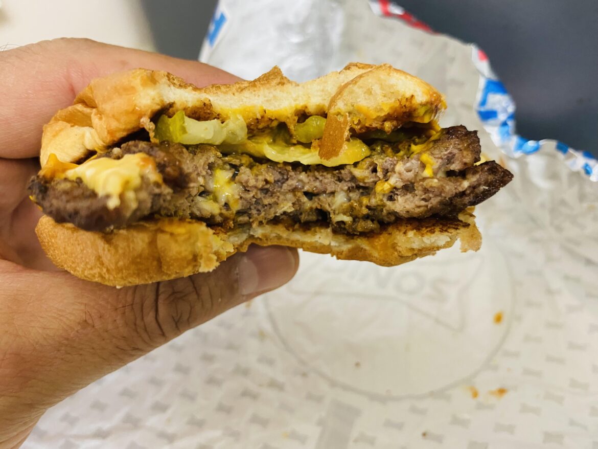 I checked my personal email at work and saw a special for $1.99 jr. double cheeseburgers at Sonic, so I split to go grab two. I ate them, they were delicious, and now I want a couple more.