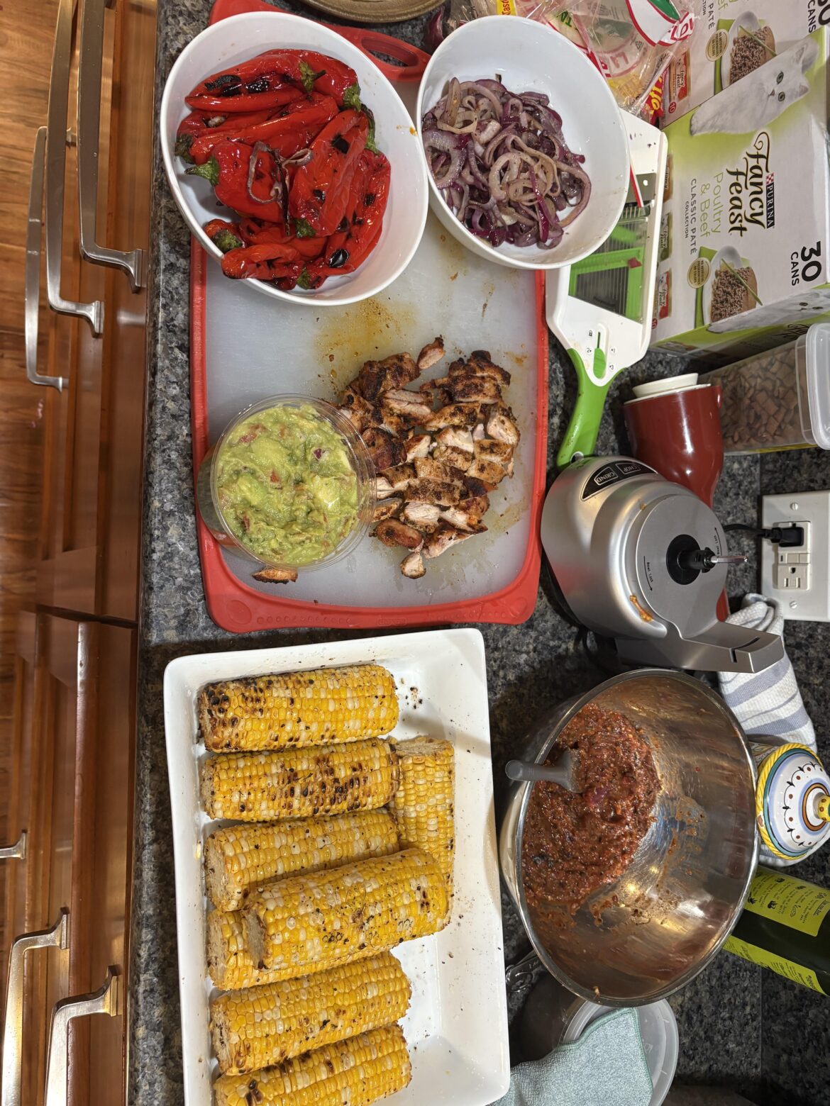 Everything in this picture is grilled (except gauc)