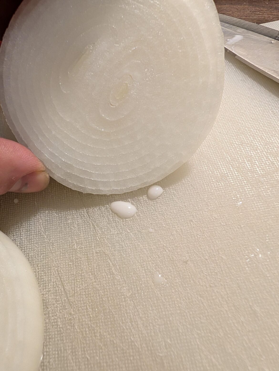 My onion is leaking milk