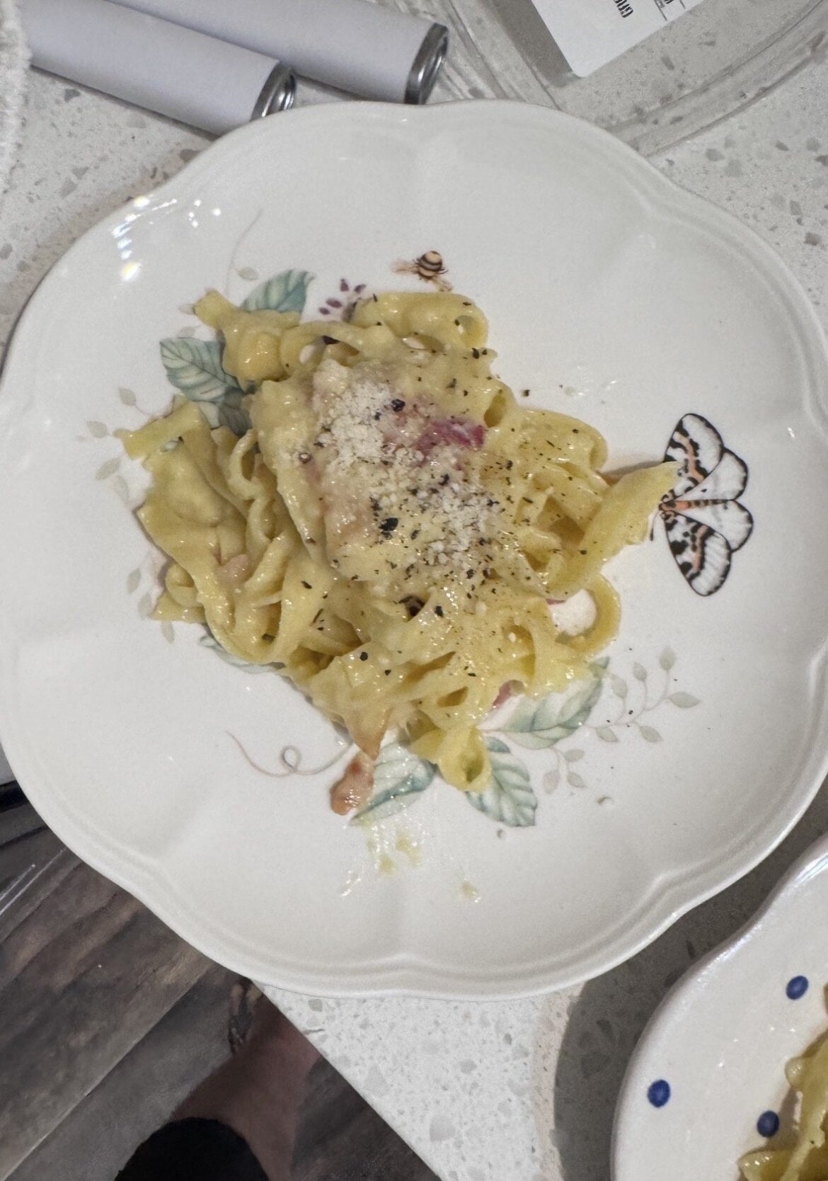 My first attempt at Fettuccine Carbonara