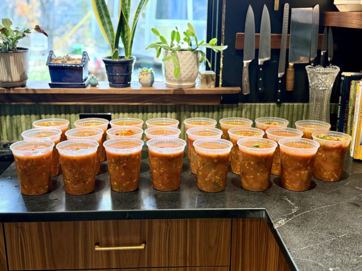 Chicken and veggie soup