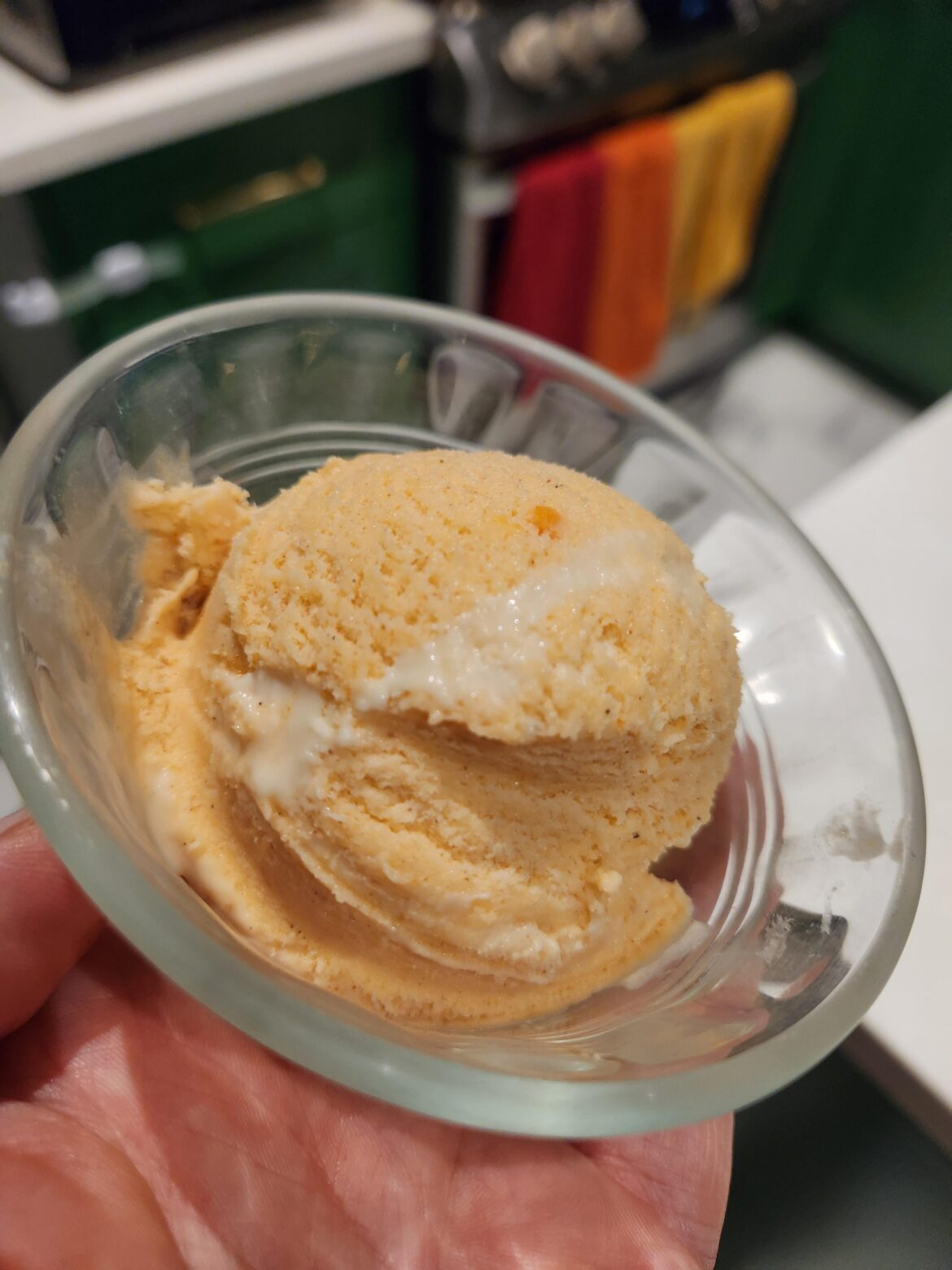 Carrot Cake Ice Cream with Cream Cheese Frosting Swirl