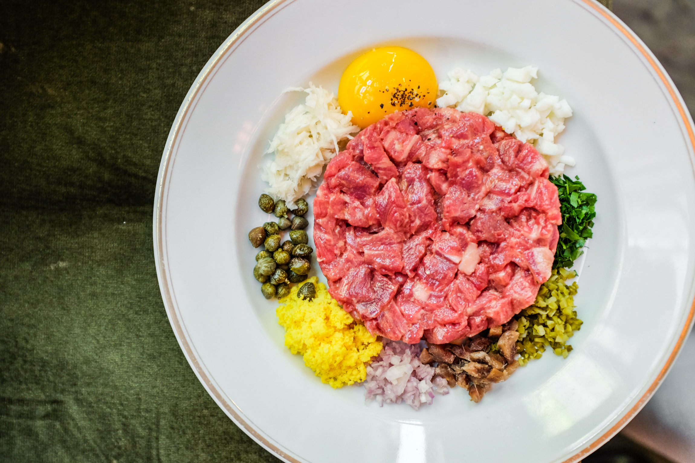 Beef tartare at Le Coucou in New York City.