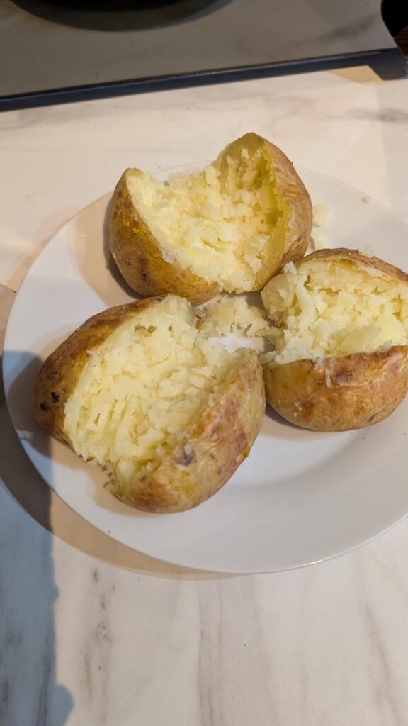 Jacket potato with beans and cheese