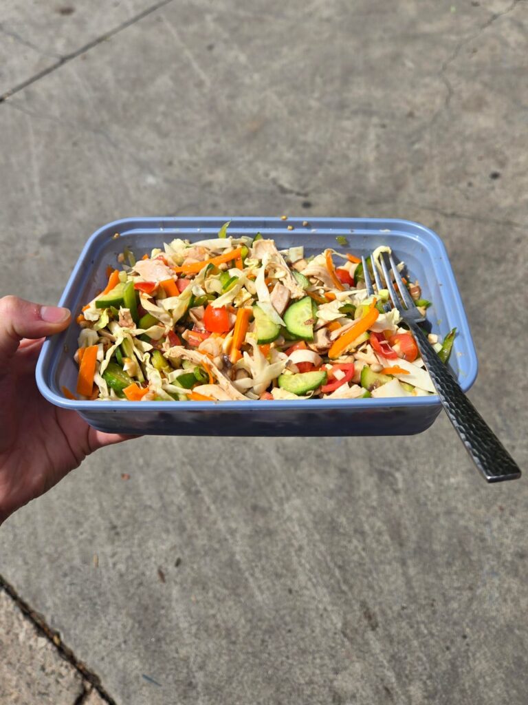 This whole salad for 318! Dressing and meat!