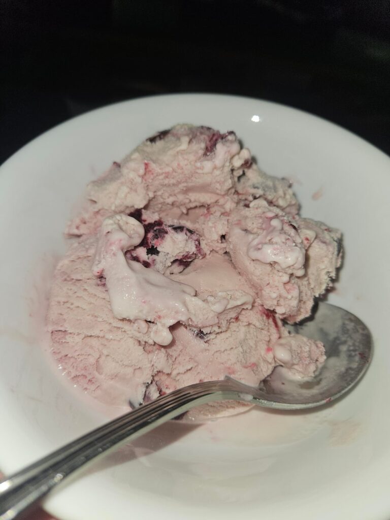 Sour cream cherry ice cream