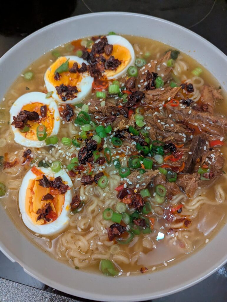 Nongshim potato noodles with teriyaki mackerel