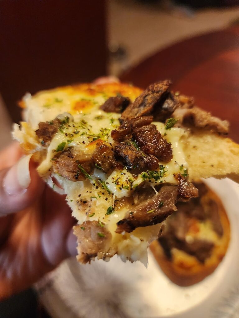 Steak & Cheese Curds on Toast
