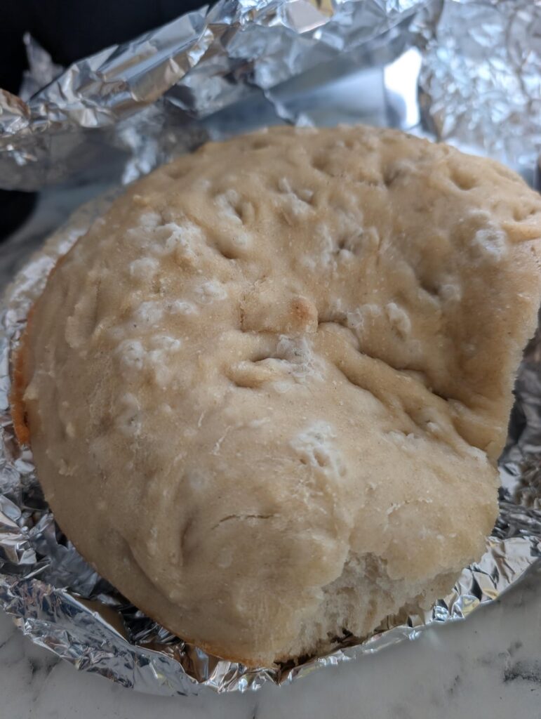 White lumps on bread baked yesterday?