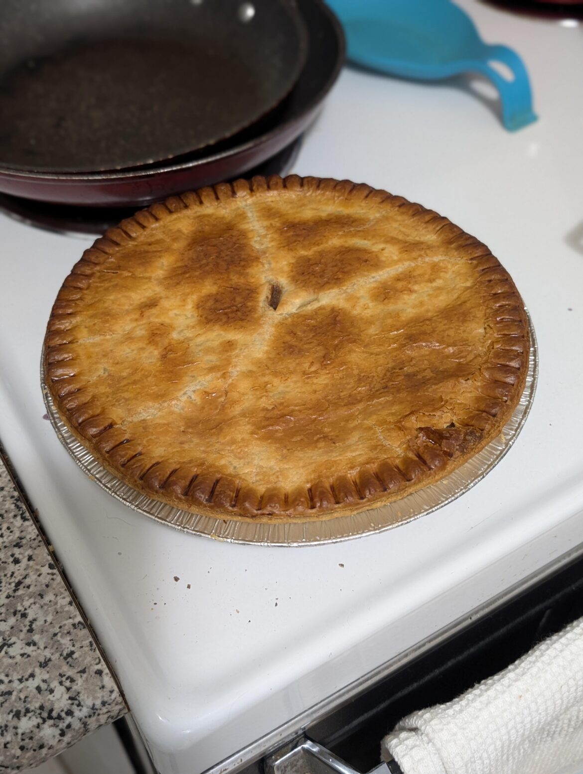 Do not sleep on " Farm Boys " traditional and seasonal meat pie! ( Aka Tortier )