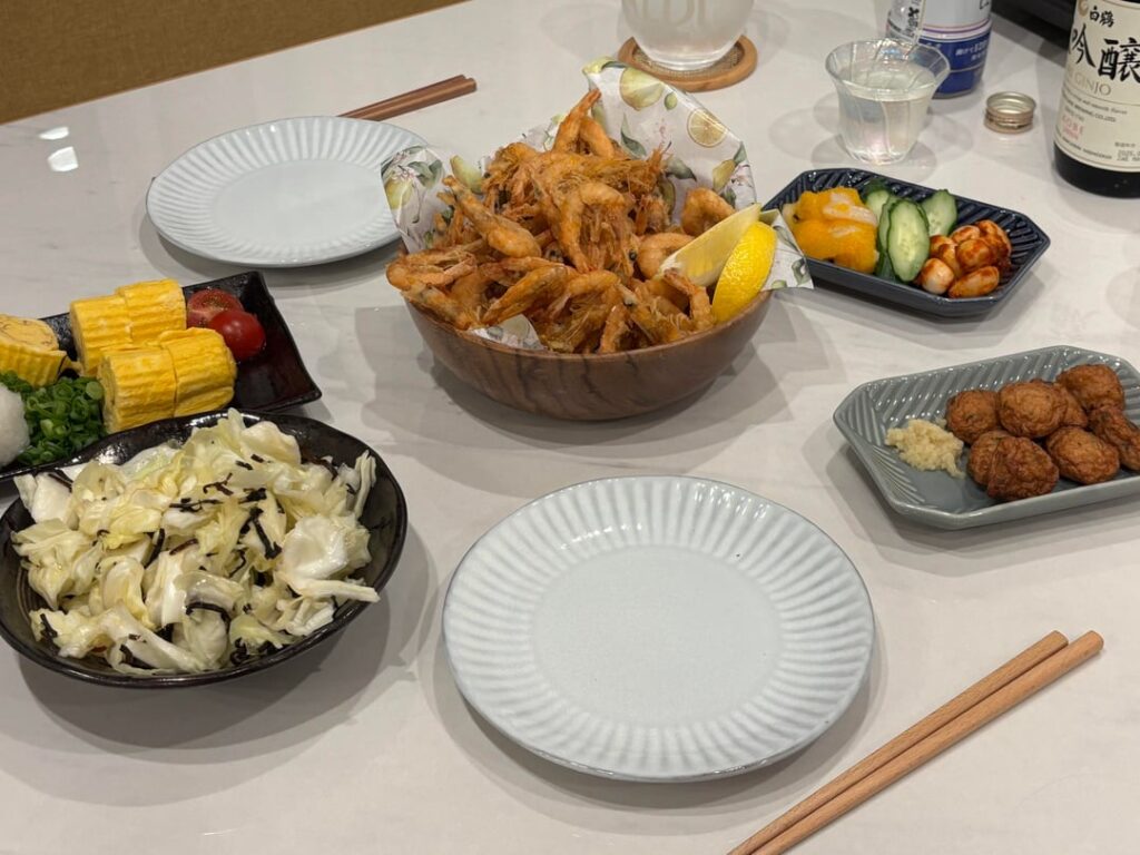 Izakaya but at home because shiba ebi were finally available