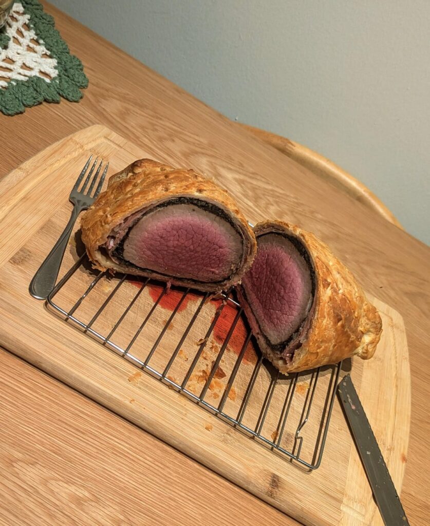 [homemade] I made my first Beef Wellington last night!