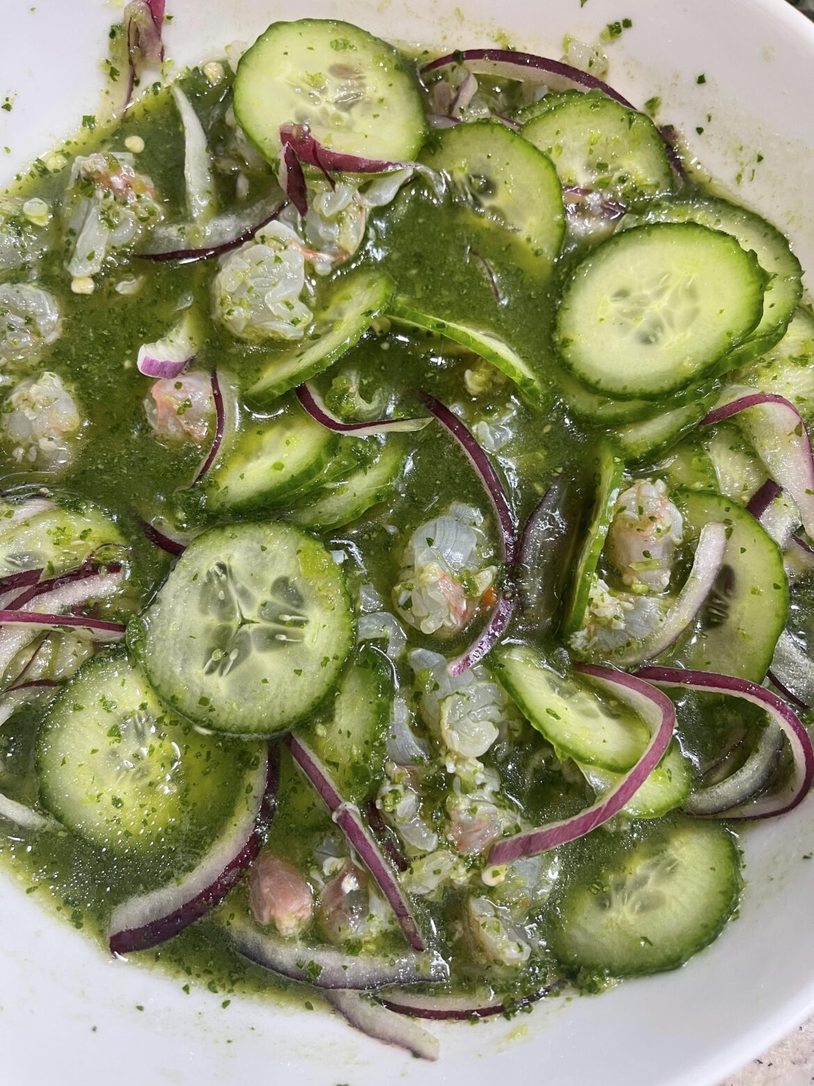 red spot prawn aguachile