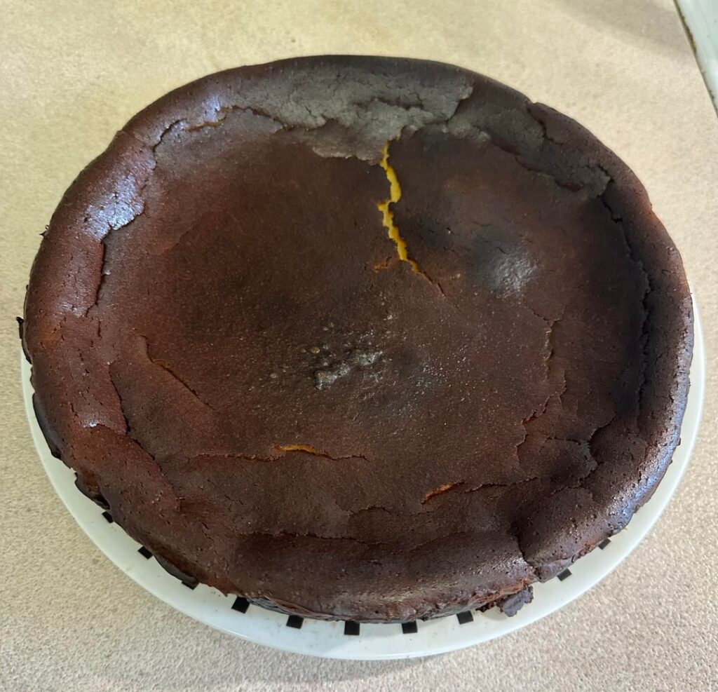 I burned my Basque burnt cheesecake 😔