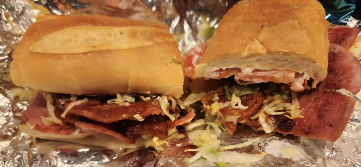 Taylor ham, egg, cheese and bacon from my local deli