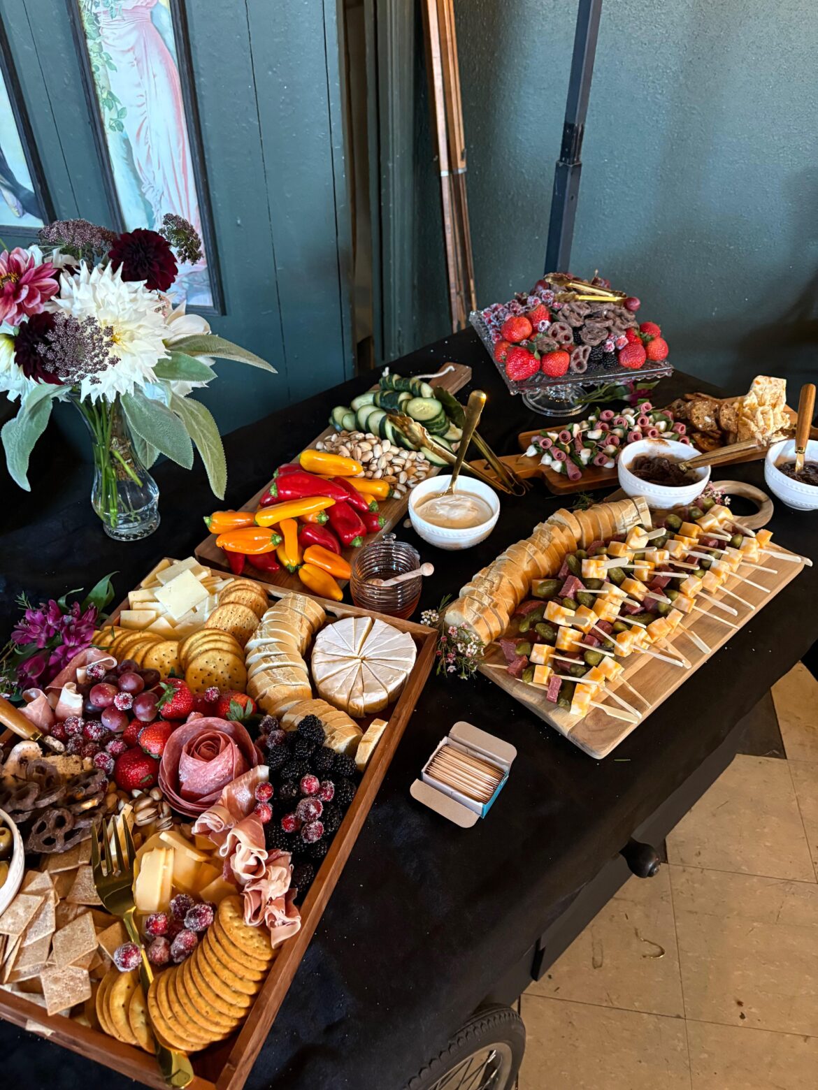 Charcuterie boards for my sister’s bridal shower today!