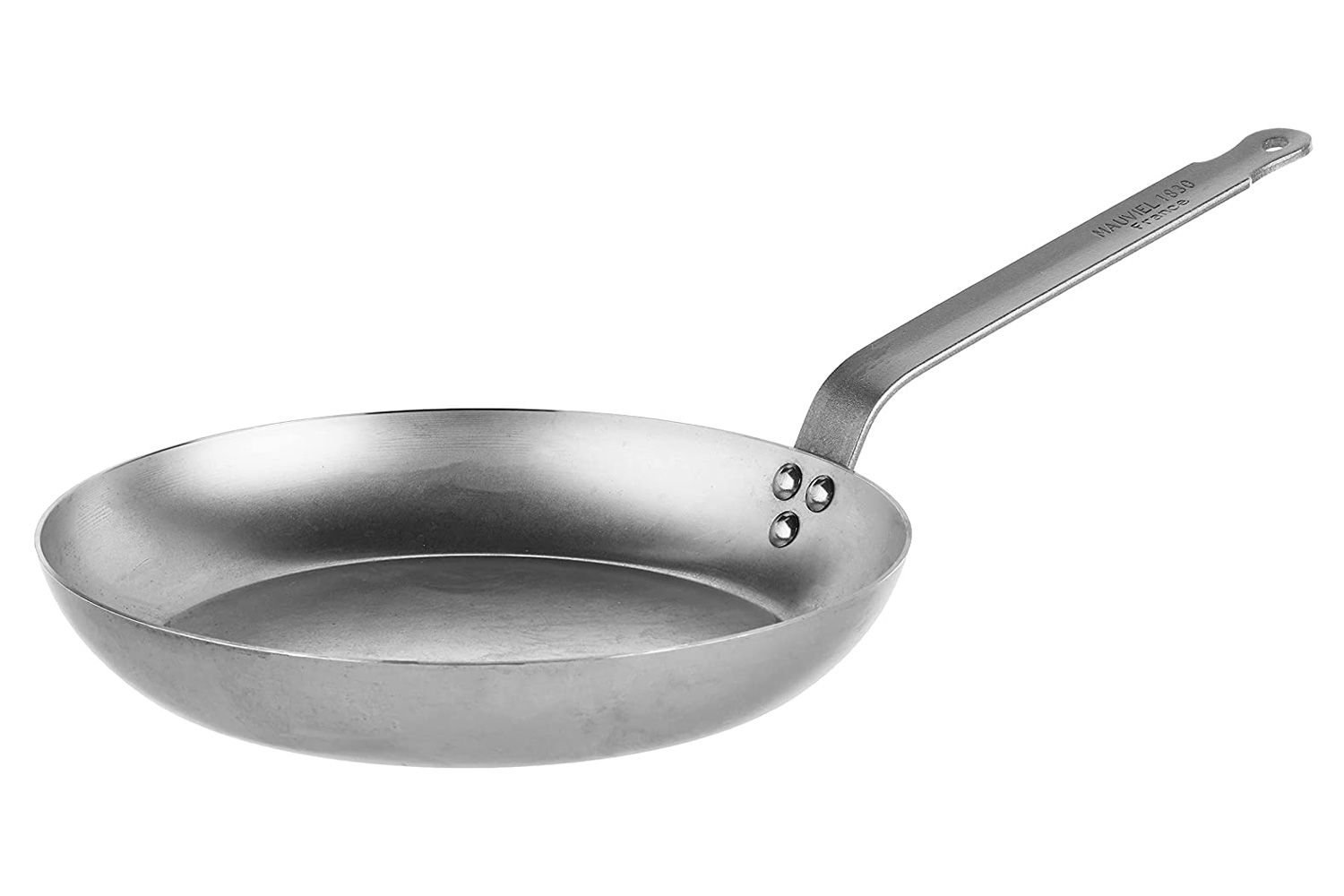 Mauviel M'Steel Black Carbon Natural Nonstick Frying Pan With Iron Handle