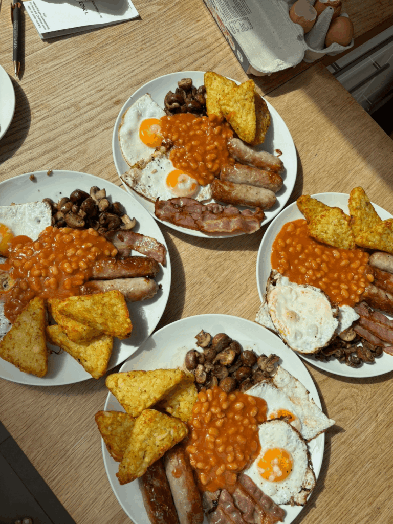 Post wedding fry up for the squad