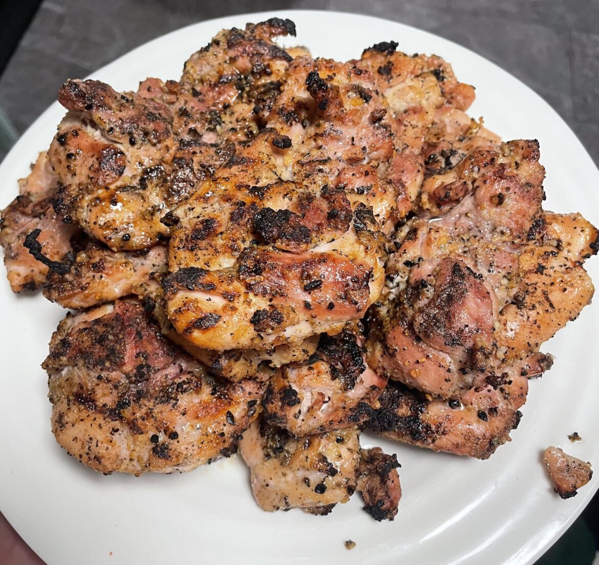 Weeknight grilled thighs