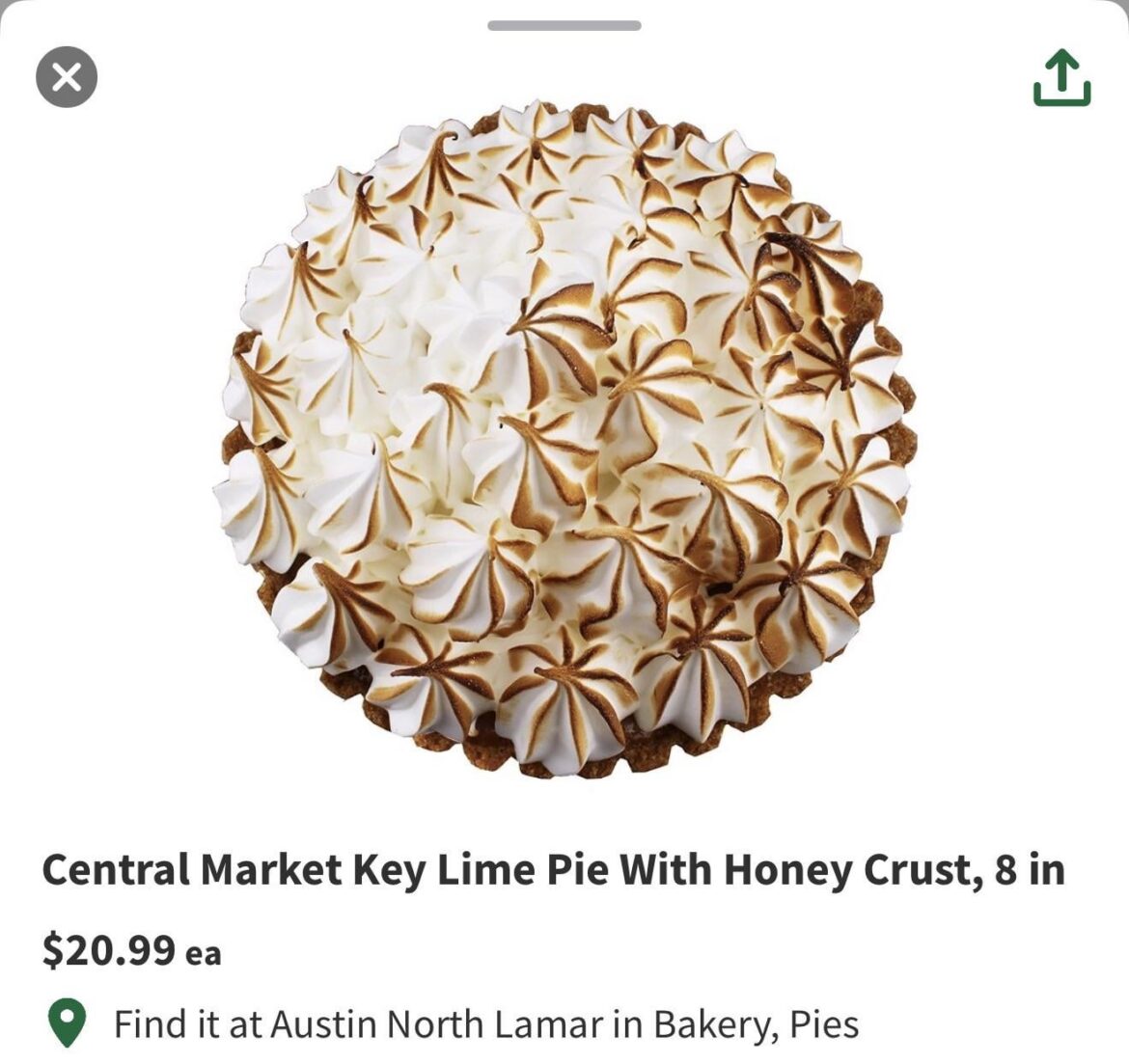 Central Market Key Lime Pie Central Market Key Lime Pie