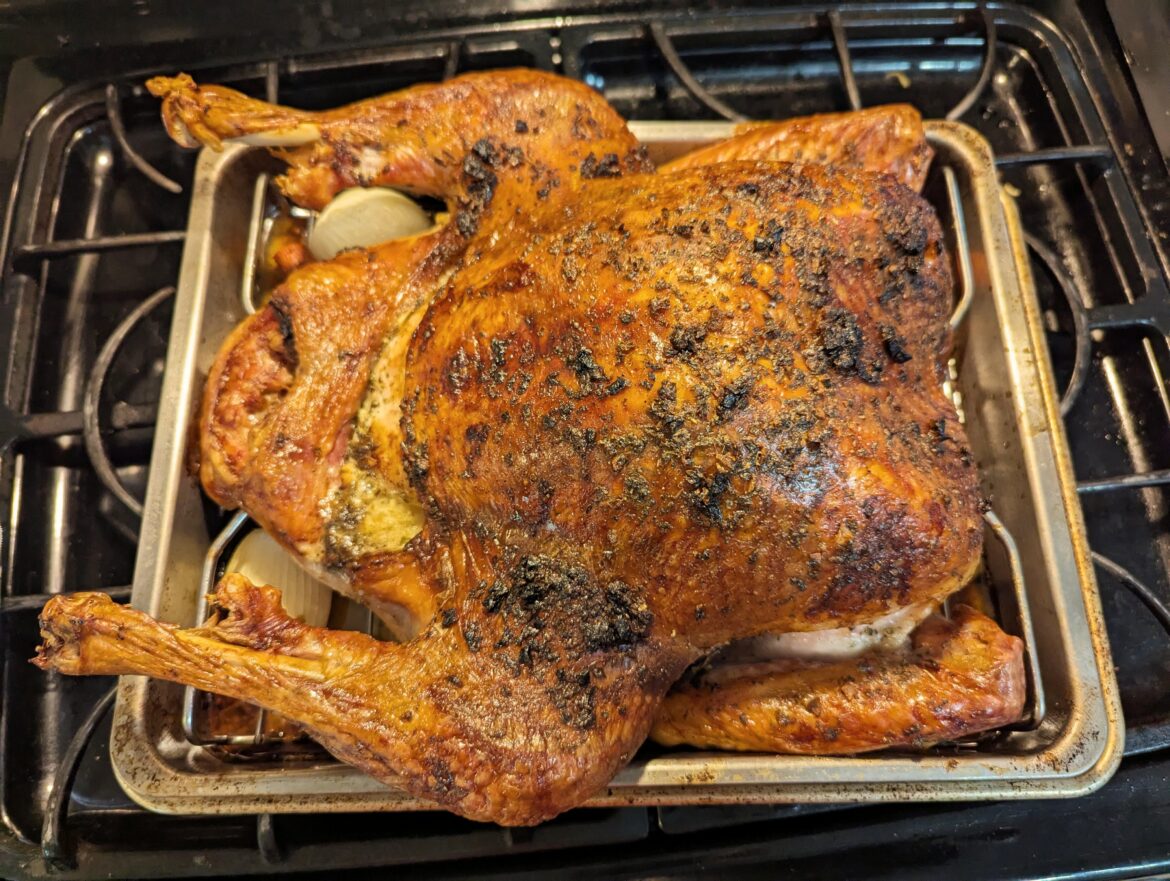 Spatchcocked turkey - always a winner