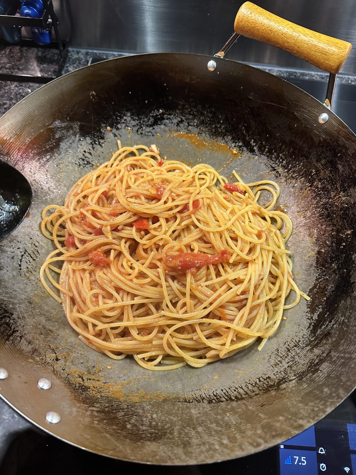Pasta in the wok