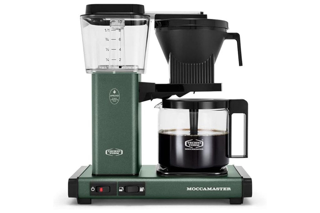 Green elaborate coffee maker