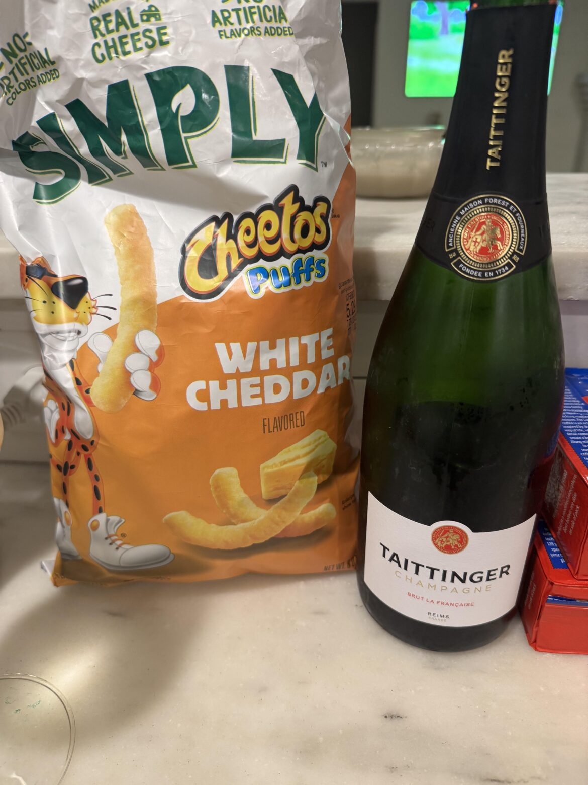 Tattinger + White Cheetos
