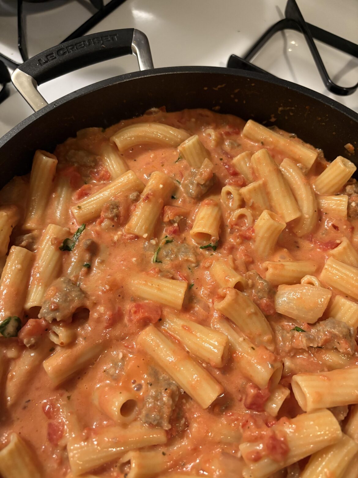 Was craving pasta… Sausage Rigatoni