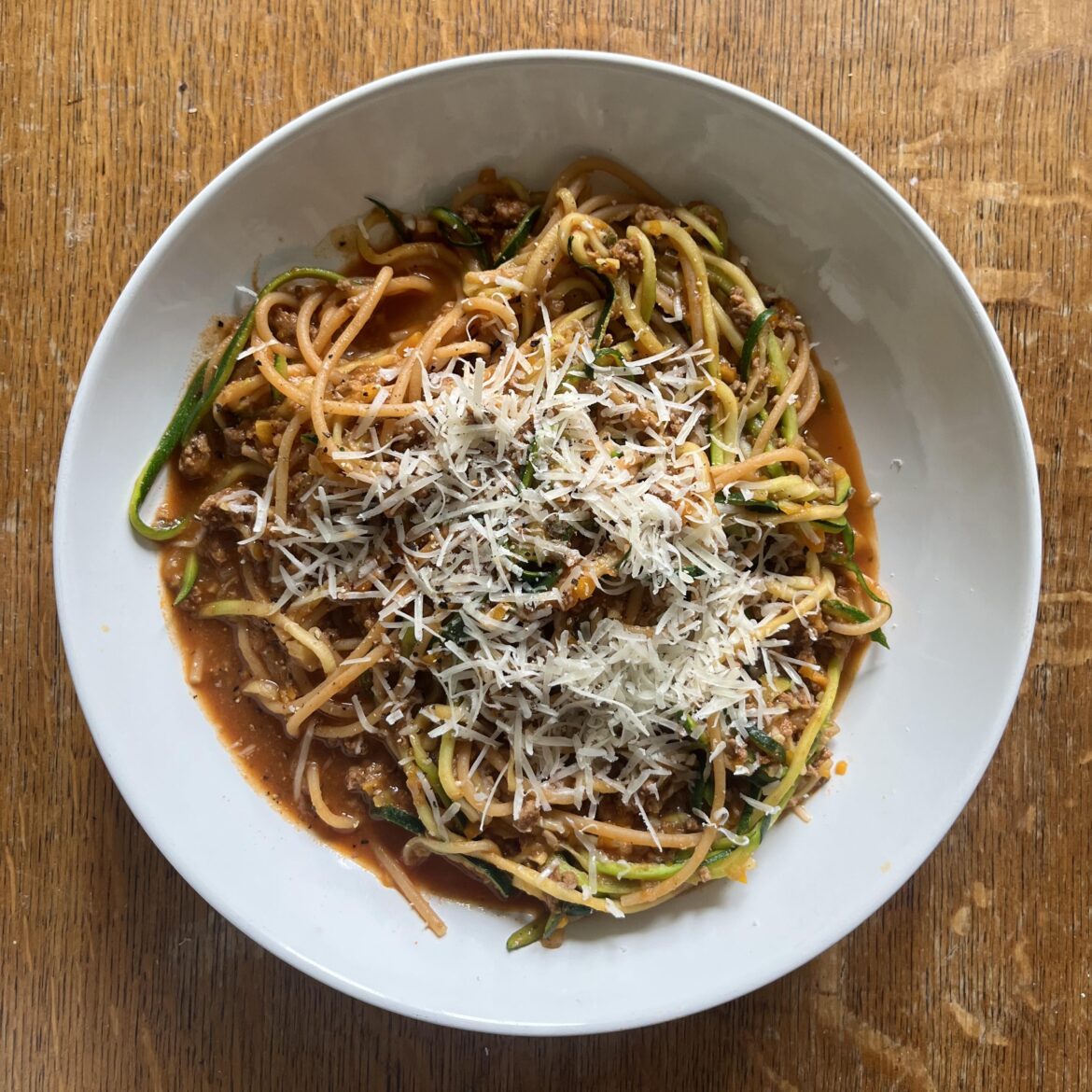Spaghetti Bolognese with zoodles