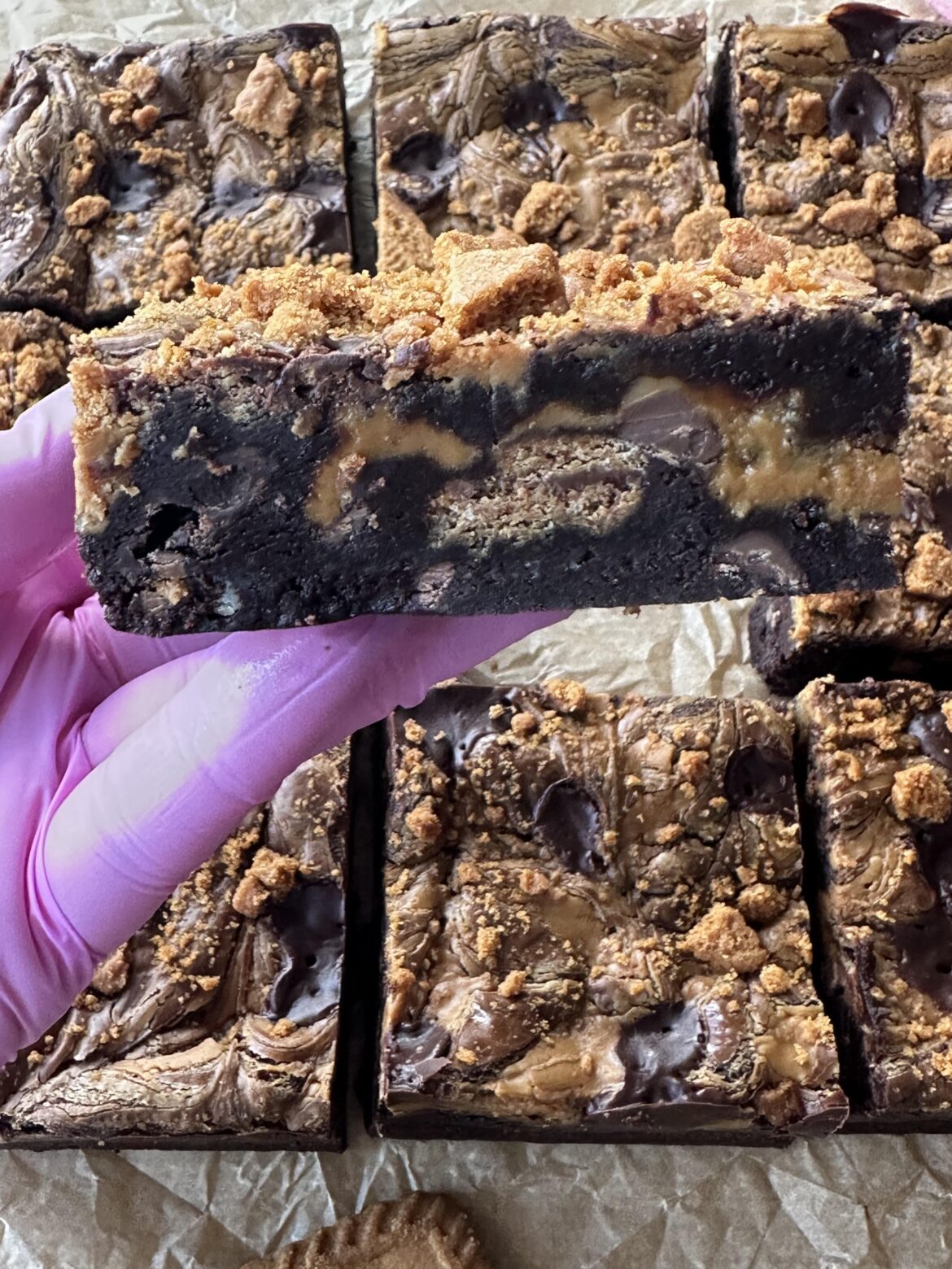 Lotus Biscoff/ Cookie butter brownies