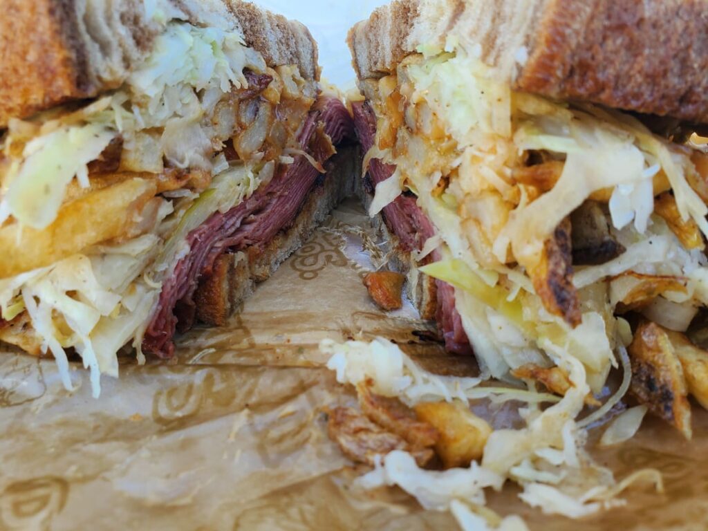 Love a good pastrami sandwich. Primanti Bros.