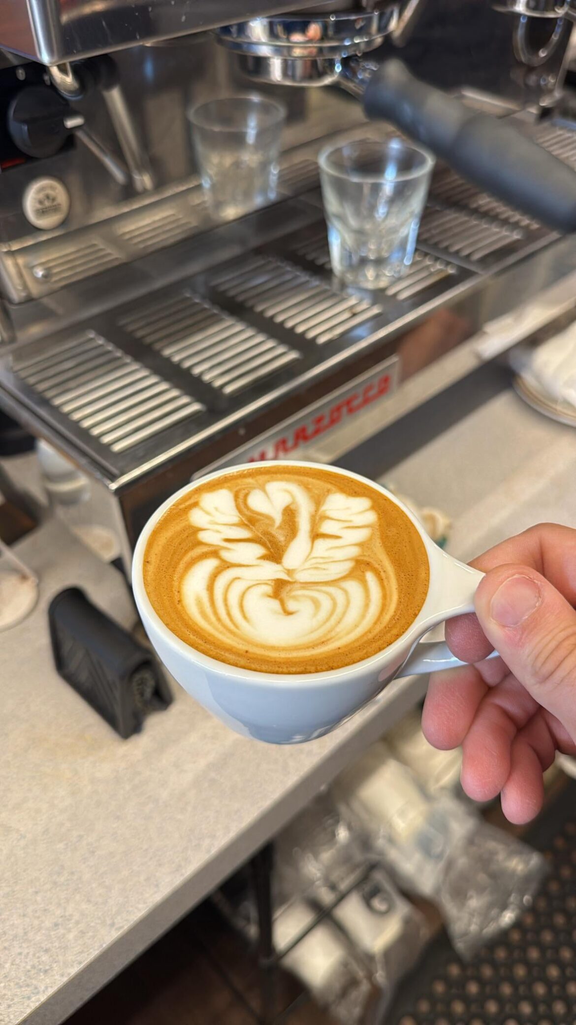 In service flat white