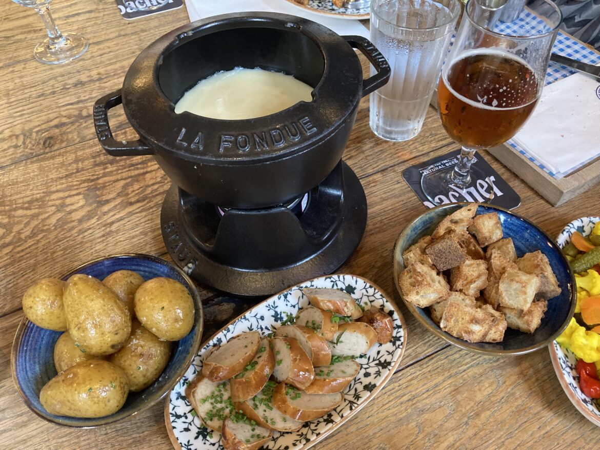 Cheese Fondue at Albert's Schloss, Liverpool