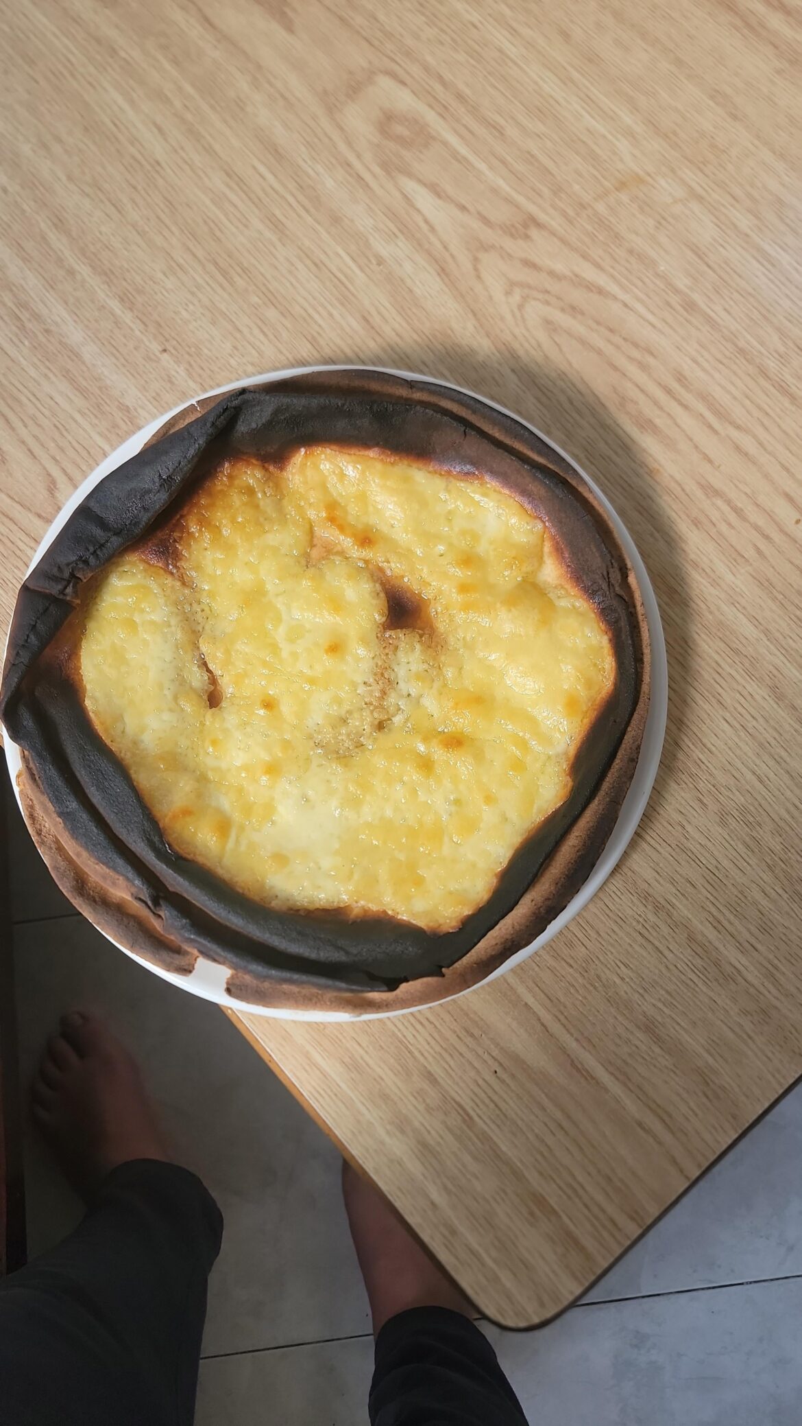I made a round cheese, the char is flavor