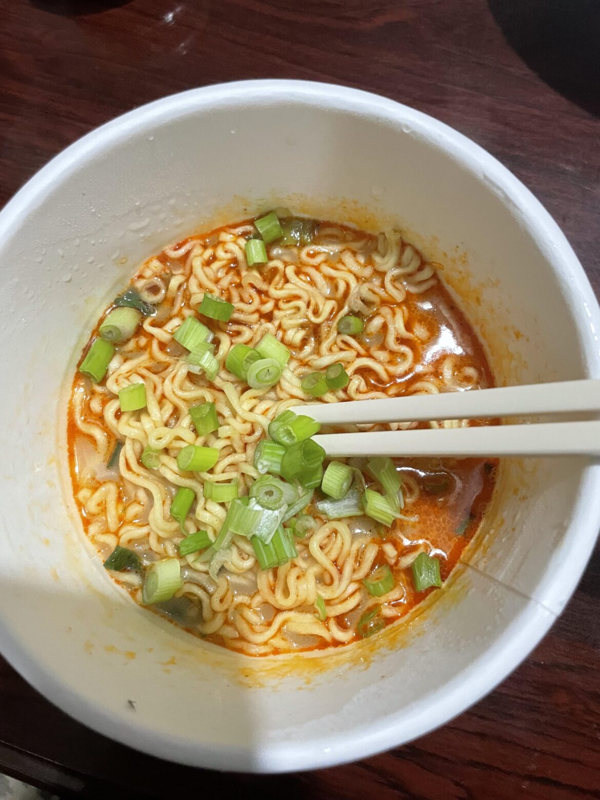Spring onions can boost up any ramen