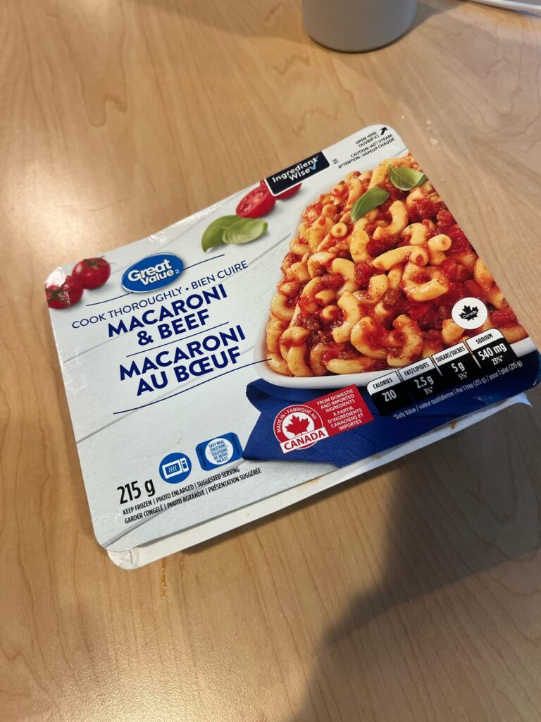 Not one of my proudest Meals