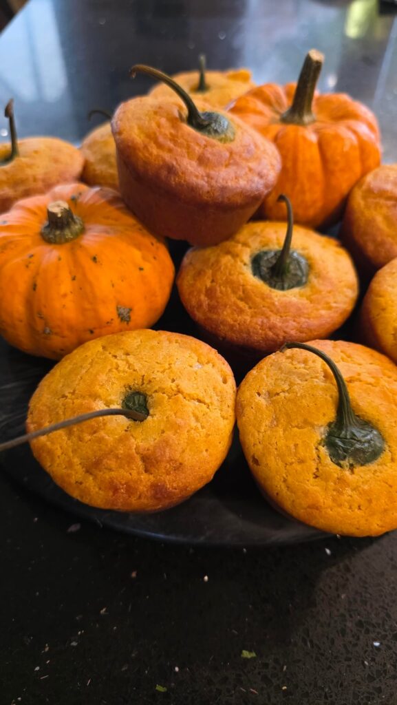 I'm far too proud of my little themed side for Halloween, pumpkin patch cornbread