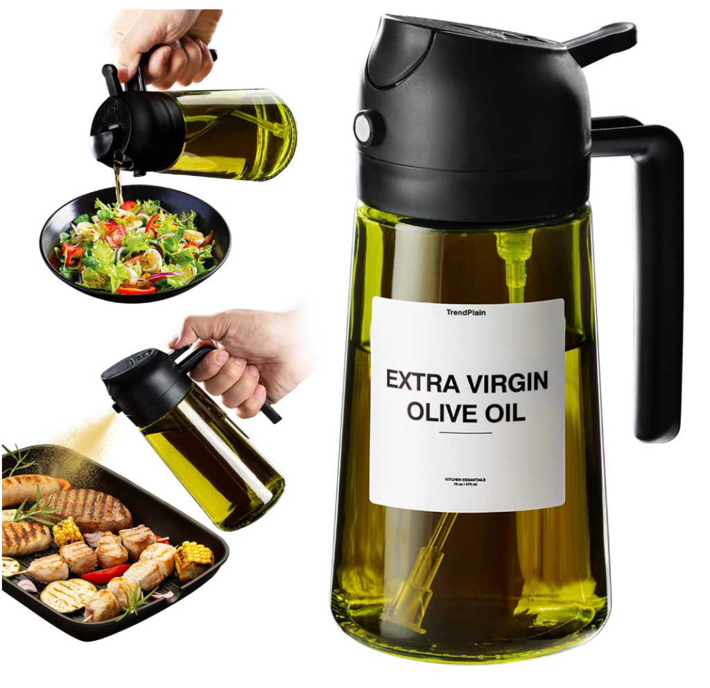 TrendPlain Olive Oil Dispenser: It Sprays & Pours