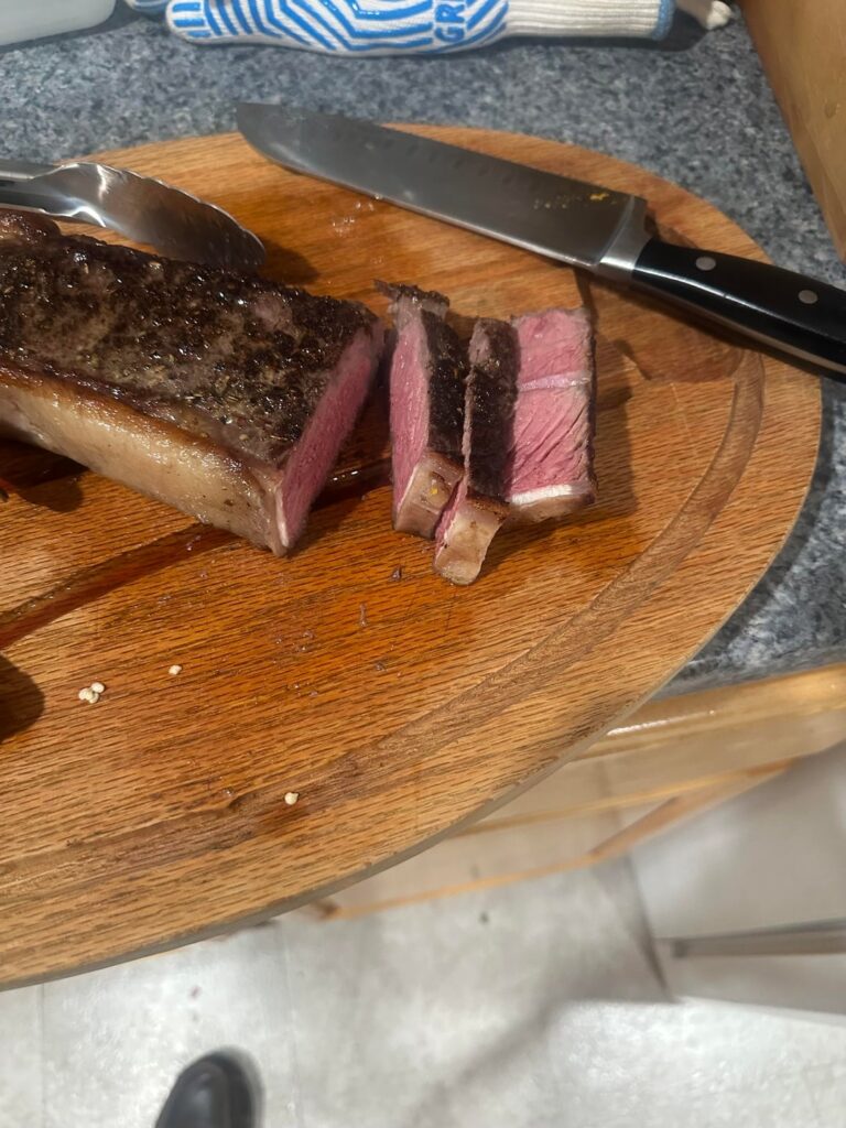 NY strips cooked at 140 for 2 hours