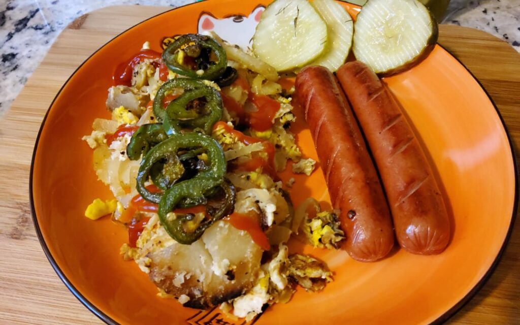 Doesn't look pretty but it was yummy.