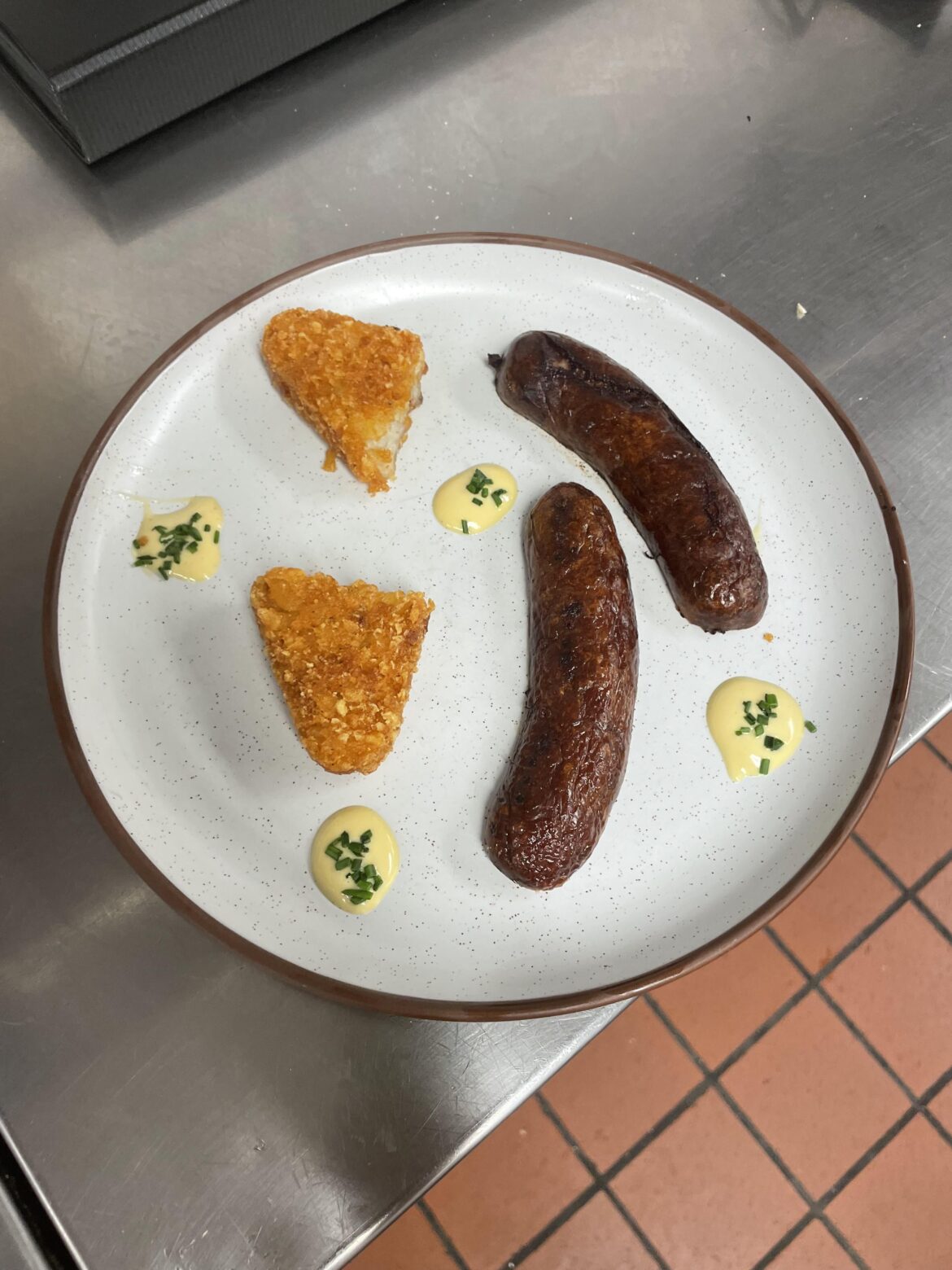 Chef asked me for a sausage and hashbrown breakfast