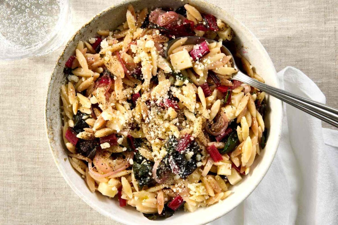 Orzo Risotto with Swiss Chard and Fontina Recipe